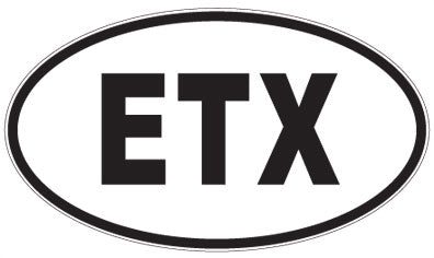 ETX - 3 Letter Initials Oval Magnet