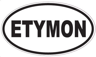 ETYMON - Oval Sticker