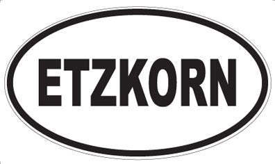 ETZKORN - Oval Sticker