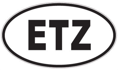 ETZ - 3 Letter Initials Oval Magnet
