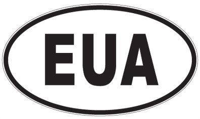 EUA - 3 Letter Initials Oval Magnet
