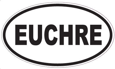 EUCHRE - Oval Sticker