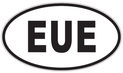 EUE - 3 Letter Initials Oval Magnet