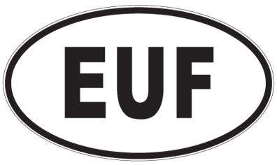 EUF - 3 Letter Initials Oval Magnet