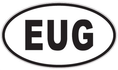 EUG - 3 Letter Initials Oval Magnet