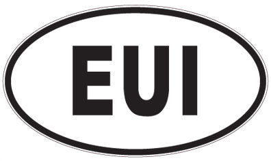 EUI - 3 Letter Initials Oval Magnet