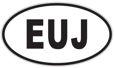EUJ - 3 Letter Initials Oval Magnet