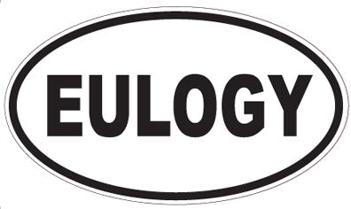 EULOGY - Oval Sticker