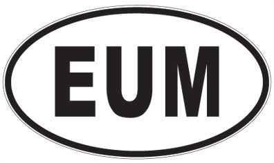 EUM - 3 Letter Initials Oval Magnet