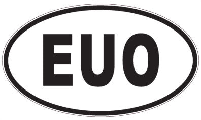 EUO - 3 Letter Initials Oval Magnet