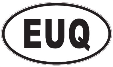 EUQ - 3 Letter Initials Oval Magnet