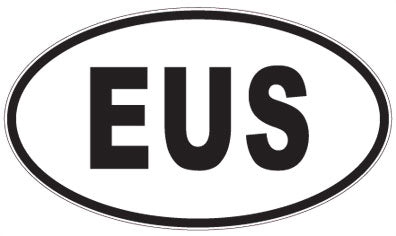 EUS - 3 Letter Initials Oval Magnet