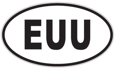 EUU - 3 Letter Initials Oval Magnet