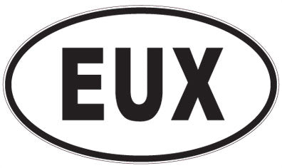 EUX - 3 Letter Initials Oval Magnet