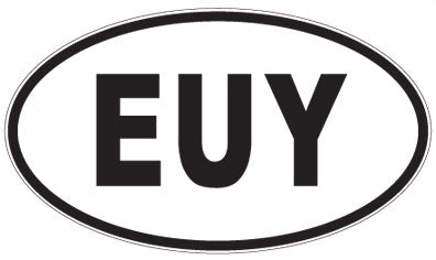 EUY - 3 Letter Initials Oval Magnet