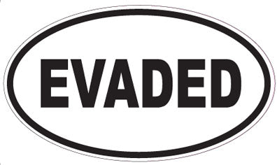 EVADED - Oval Sticker