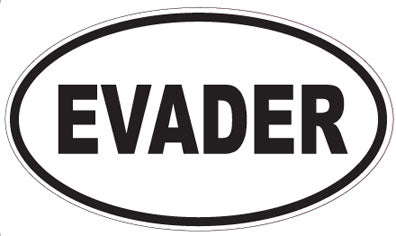 EVADER - Oval Sticker