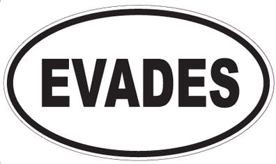 EVADES - Oval Sticker
