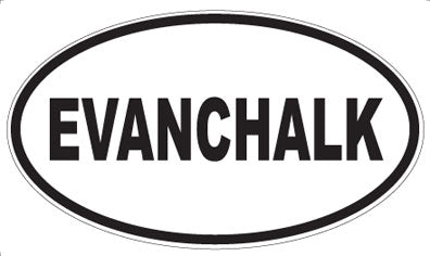 EVANCHALK - Oval Sticker