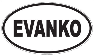 EVANKO - Oval Sticker