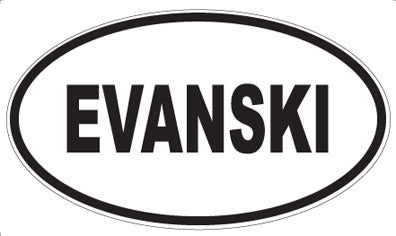 EVANSKI - Oval Sticker