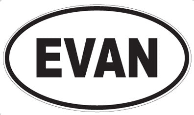 EVAN - Oval Magnet