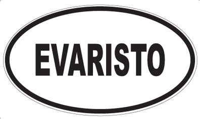 EVARISTO - Oval Sticker