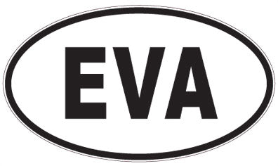 EVA - 3 Letter Initials Oval Magnet