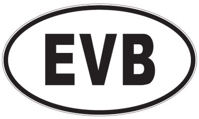EVB - 3 Letter Initials Oval Magnet