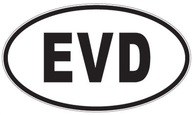 EVD - 3 Letter Initials Oval Magnet