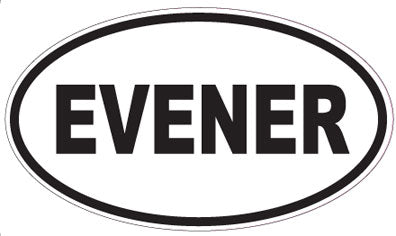EVENER - Oval Sticker