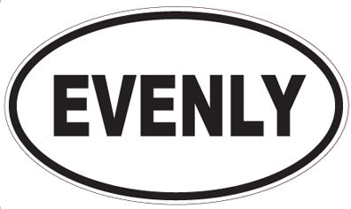 EVENLY - Oval Sticker