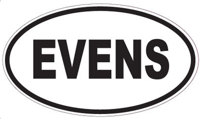 EVENS - Oval Sticker