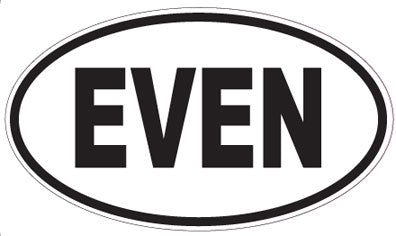 EVEN - Oval Sticker