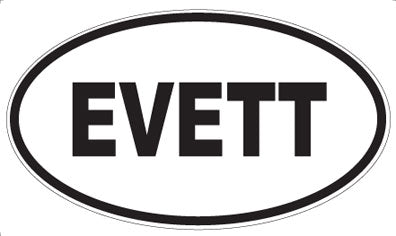 EVETT - Oval Sticker