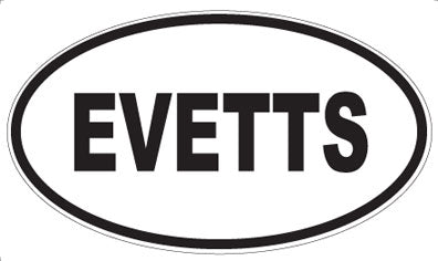 EVETTS - Oval Sticker