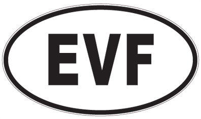 EVF - 3 Letter Initials Oval Magnet