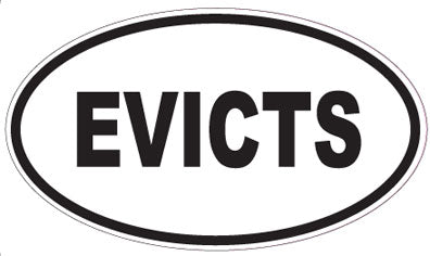 EVICTS - Oval Sticker