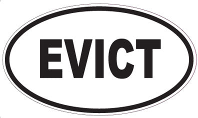 EVICT - Oval Magnet