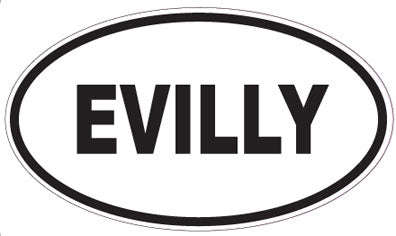 EVILLY - Oval Sticker