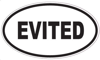 EVITED - Oval Sticker