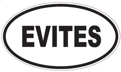 EVITES - Oval Sticker