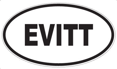 EVITT - Oval Sticker