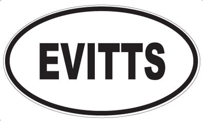 EVITTS - Oval Sticker