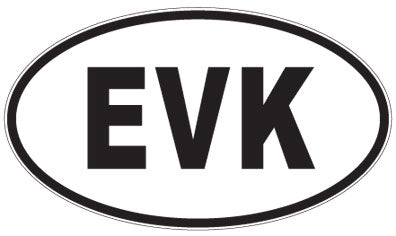 EVK - 3 Letter Initials Oval Magnet