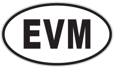 EVM - 3 Letter Initials Oval Magnet