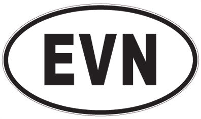 EVN - 3 Letter Initials Oval Magnet
