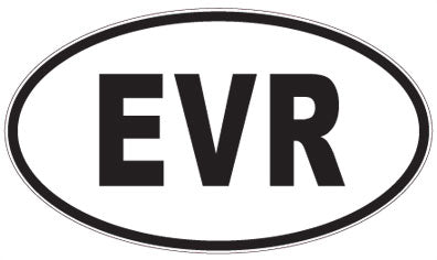 EVR - 3 Letter Initials Oval Magnet