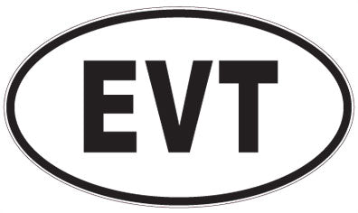 EVT - 3 Letter Initials Oval Magnet