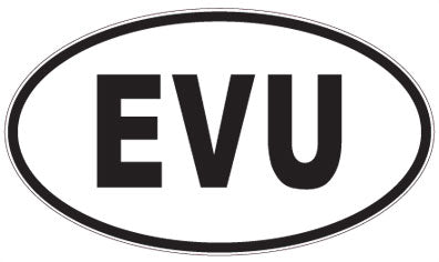 EVU - 3 Letter Initials Oval Magnet